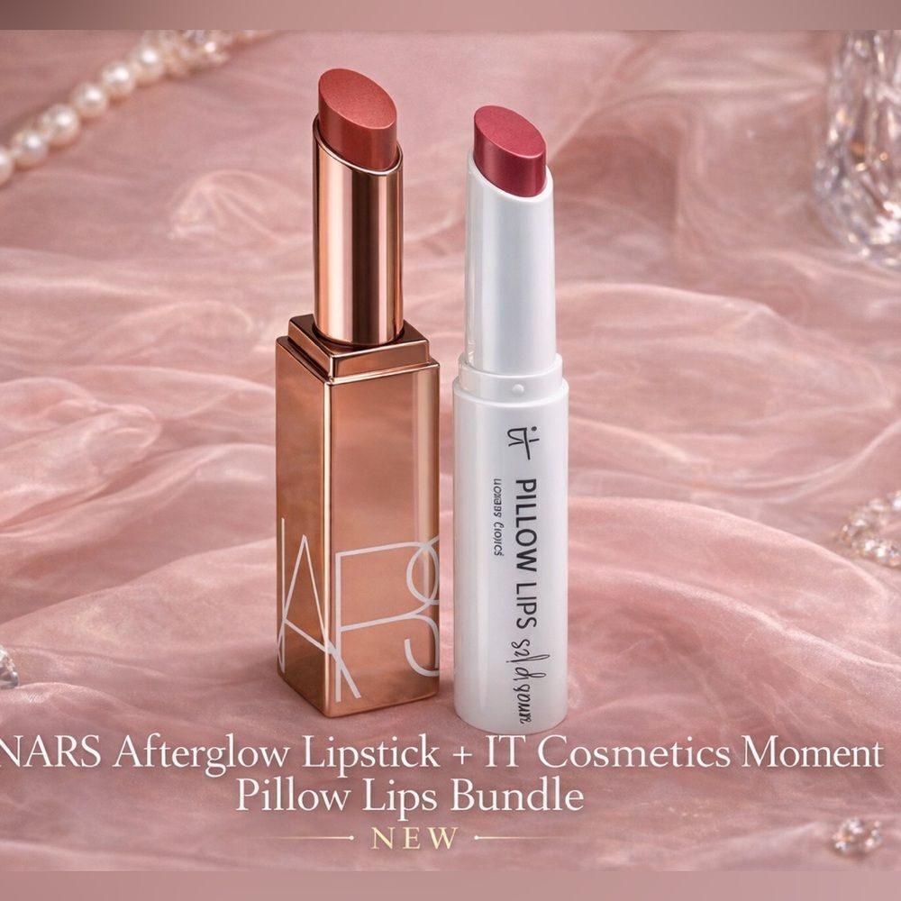 NARS Afterglow Lipstick & IT Cosmetics Pillow Lips Moment NEW Bundle